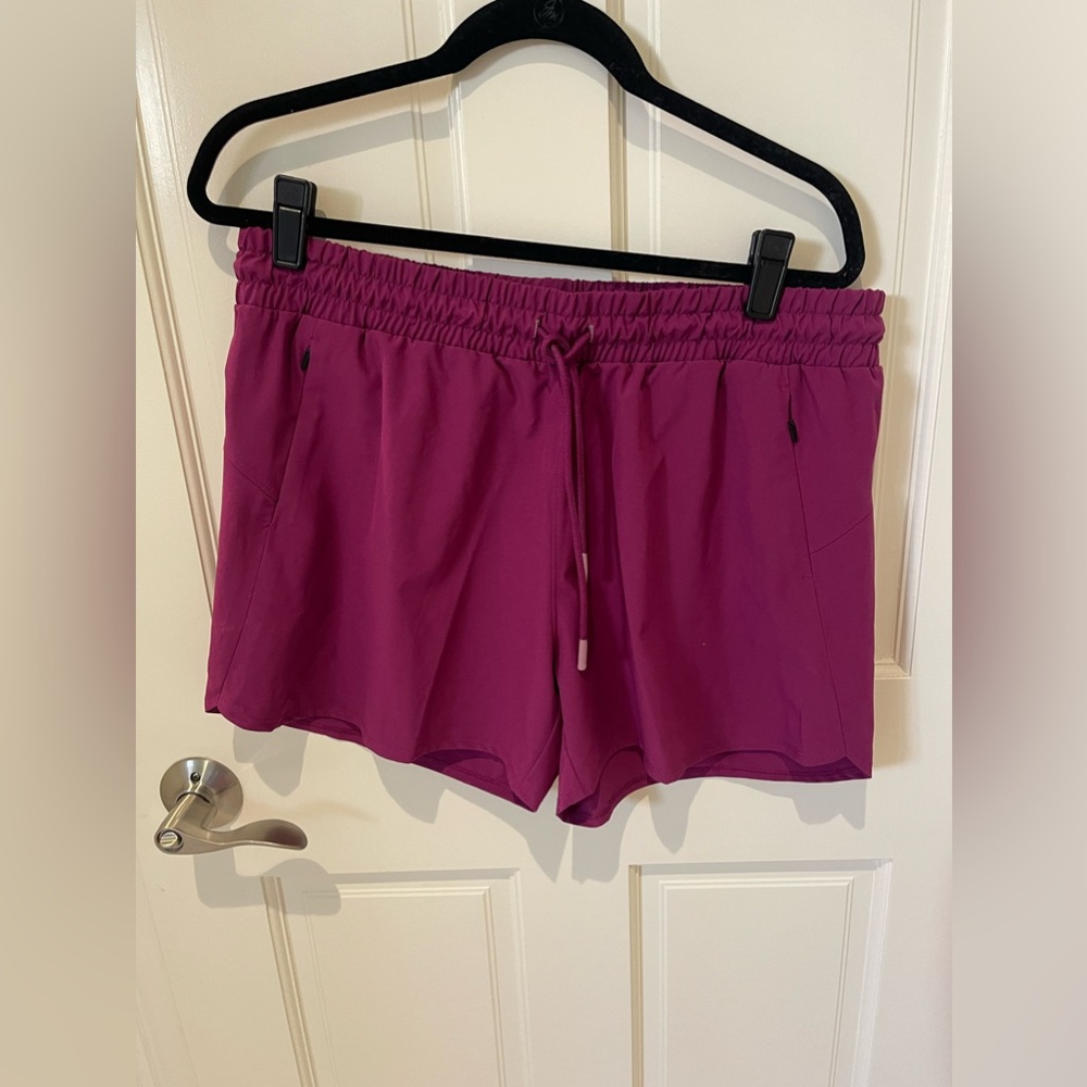 Purple running shorts size L